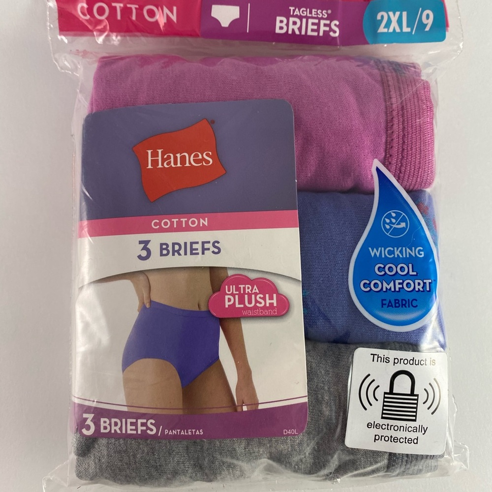 Hanes Cotton Briefs 3 Pack Moisture Wicking